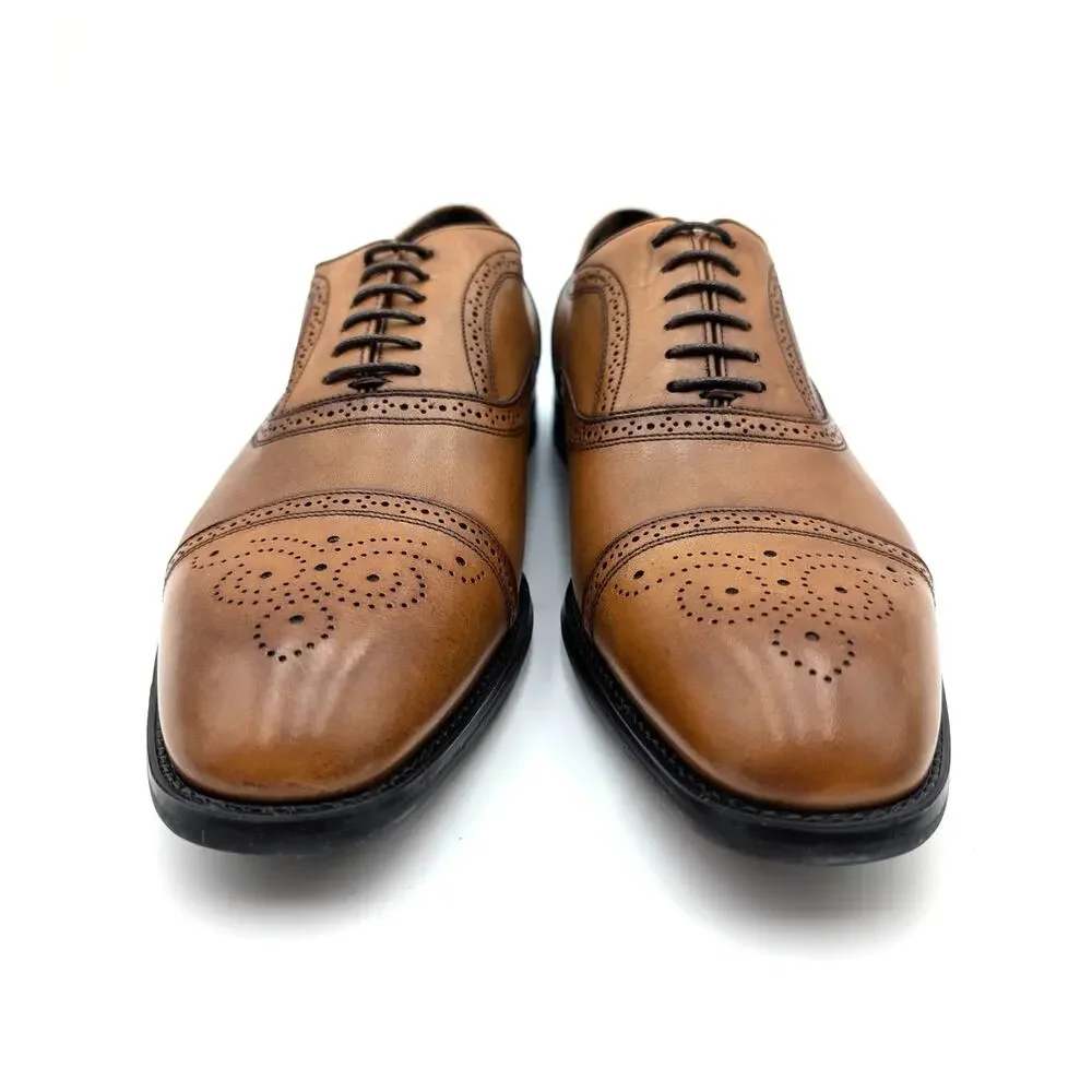To Boot New York Phelps Cap Toe Oxford Shoes Men's Brown Size US8.5 EU41.5